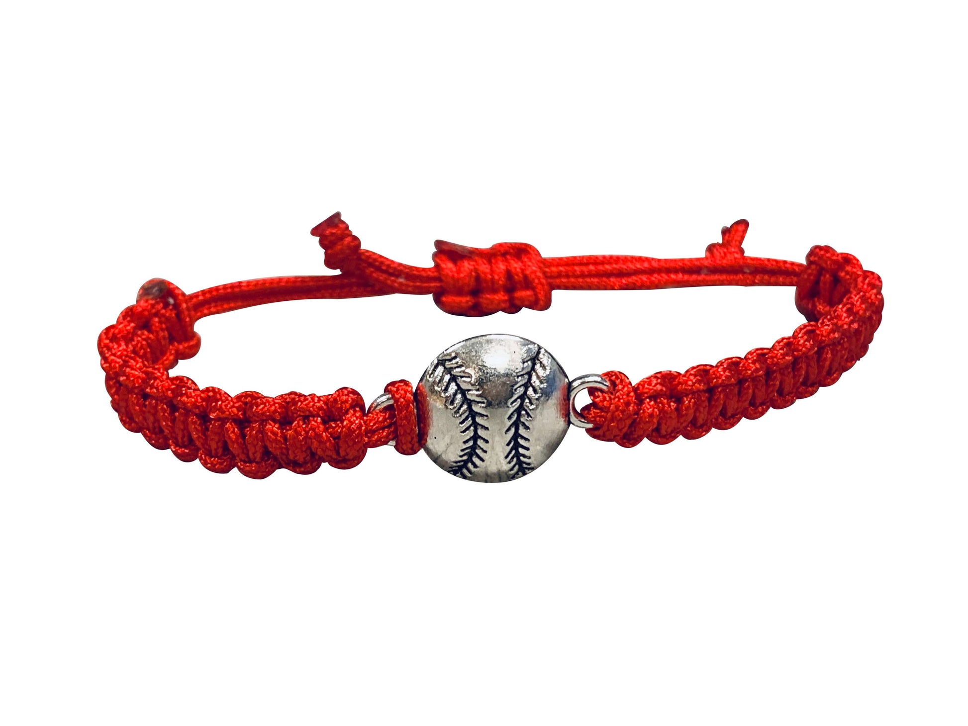 Softball Rope Bracelet in Red Color