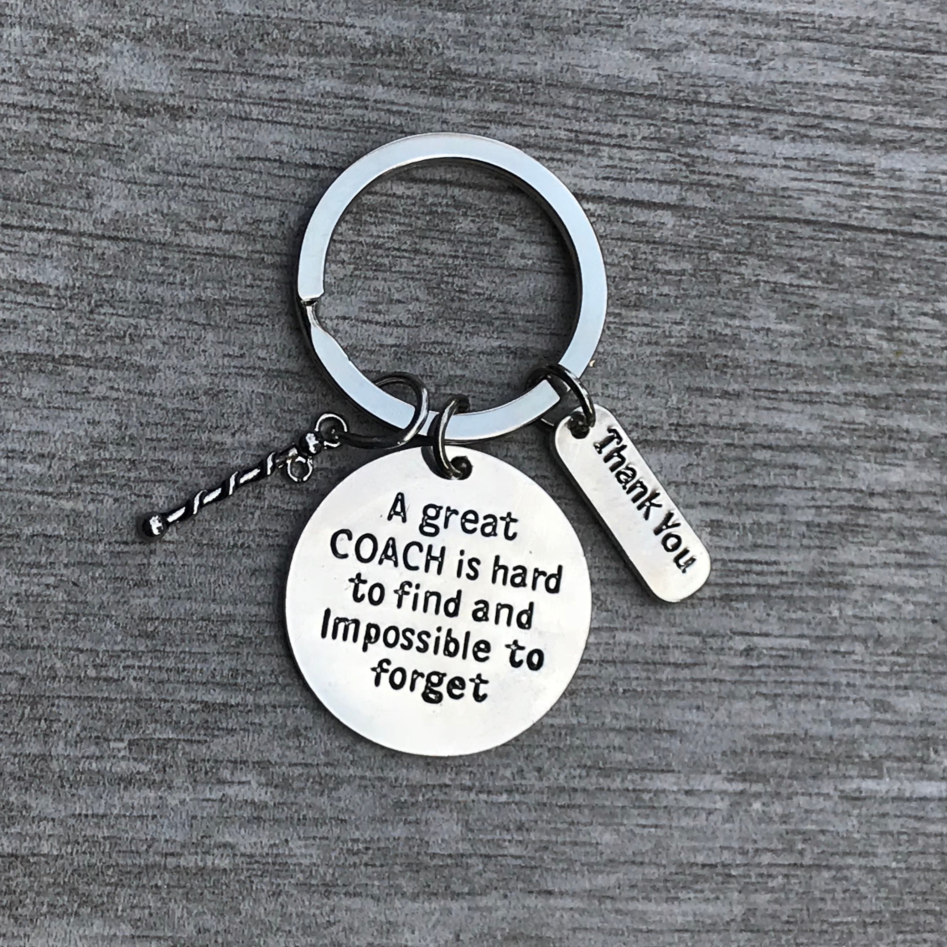 Twirling Great Coach is Hard to Find Keychain