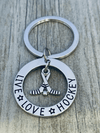 Ice Hockey Charm Keychain - Live Love Hockey - Sportybella