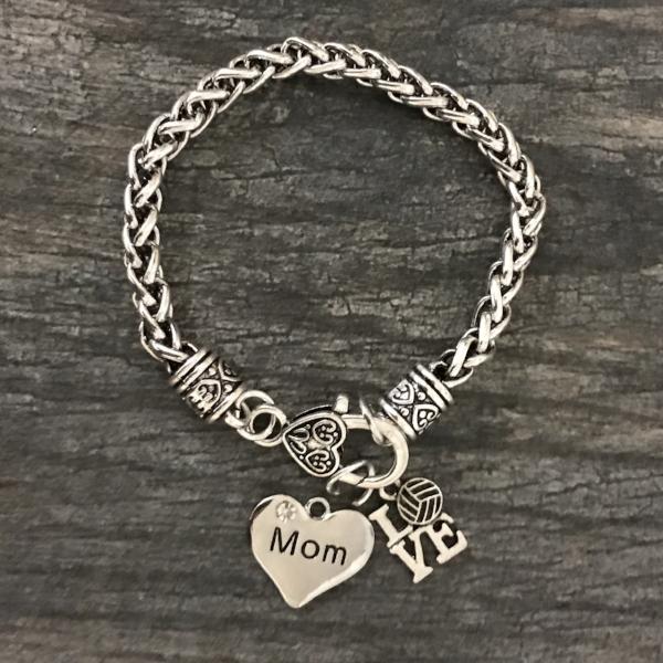 Volleyball Mom Charm Bracelet