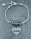 Soccer Graduation Beaded Bracelet