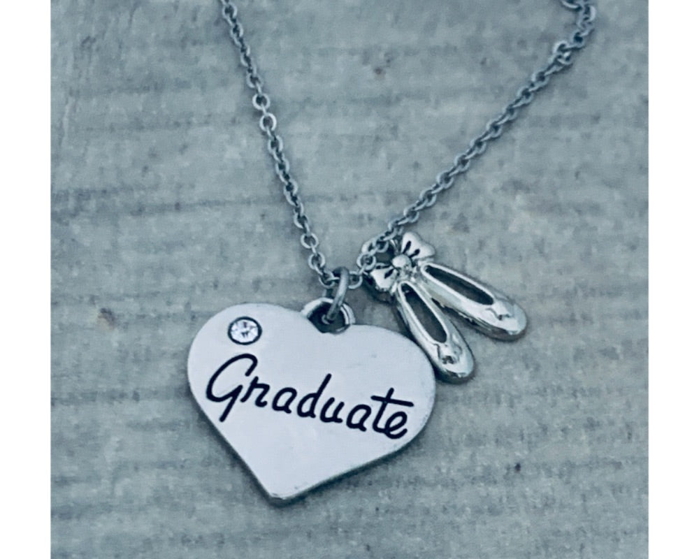 girls dance Graduation Charm Necklace - Sportybella