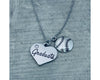 girls softball Graduation Charm Necklace - Sportybella