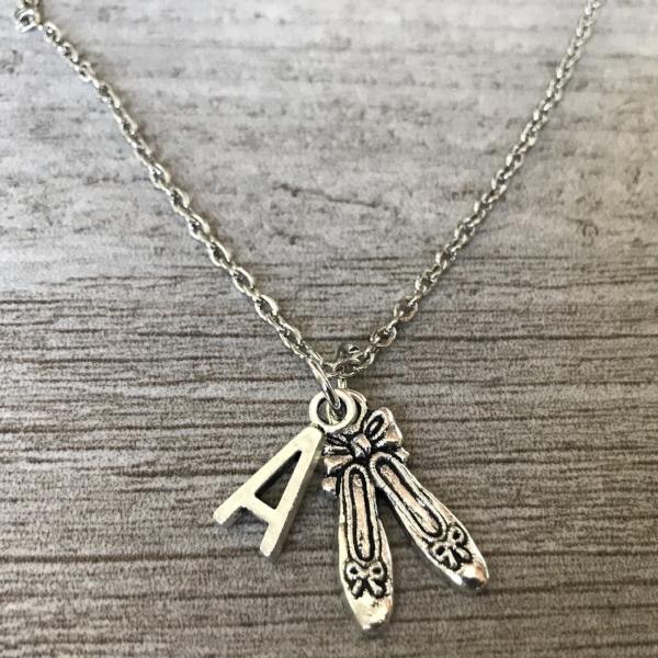 Personalized Ballet Slipper Dance Necklace
