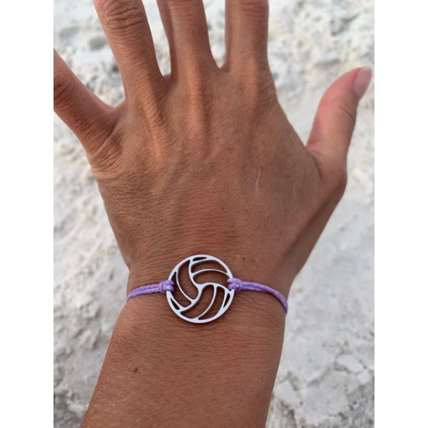 girls purple Volleyball Rope Bracelet