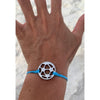 girls blue Soccer Rope Bracelet