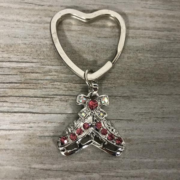 Figure Skating Rhinestone Keychain