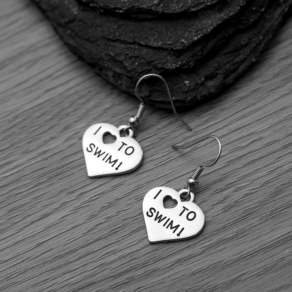 Swim Earrings - Love to Swim Gift for Girls