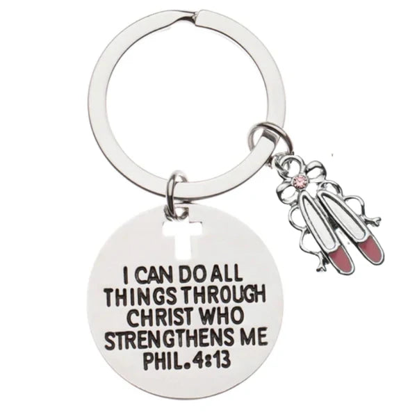 Dance Christian I Can Do All Things Through Christ Keychain