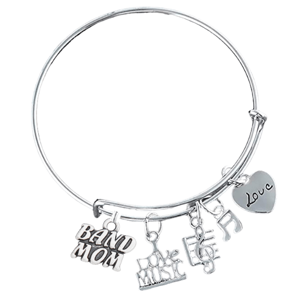 Band Mom Charm Bangle Bracelet