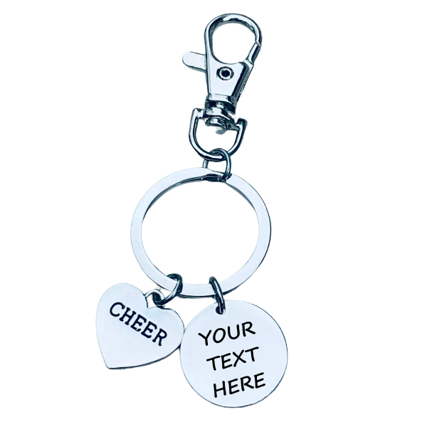 Custom Engraved Cheerleading All Star Worlds, Summit Zipper Pull Keychain