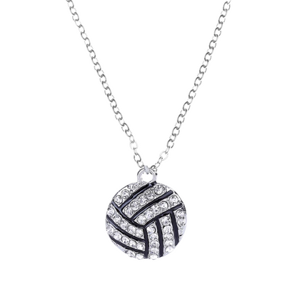 Volleyball Rhinestone Necklace