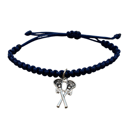 Lacrosse Adjustable Rope Bracelet - Pick Charm