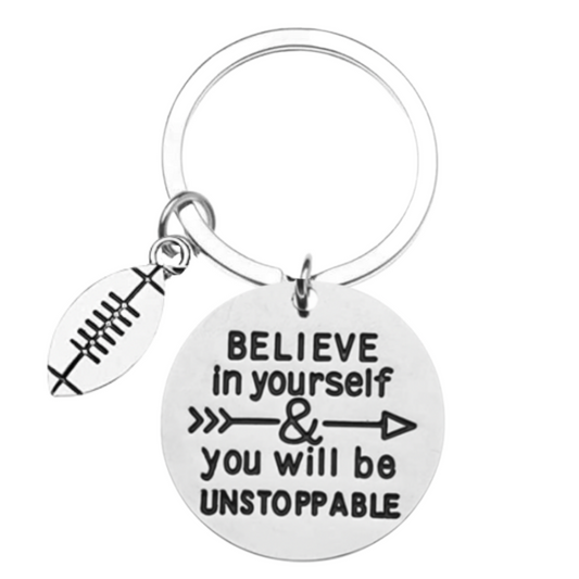 Football Keychain - Believe in Yourself - Pick Style