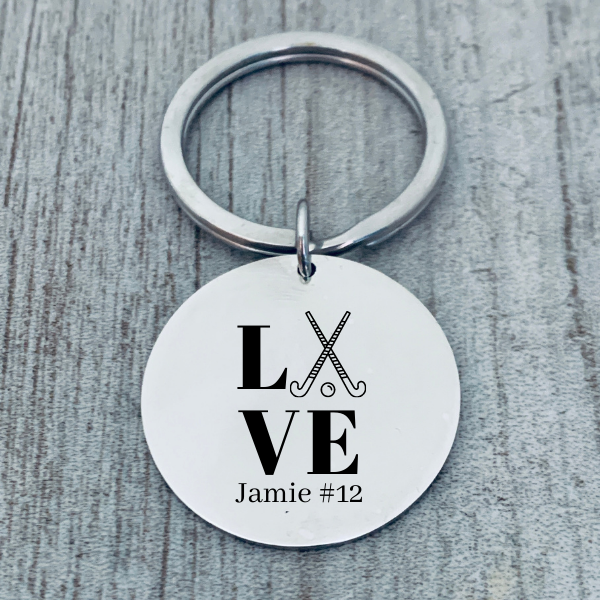 Custom engraved LOVE keychain 