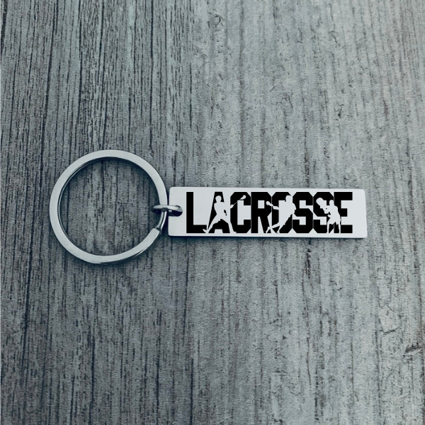 Boys Lacrosse Bar Keychain