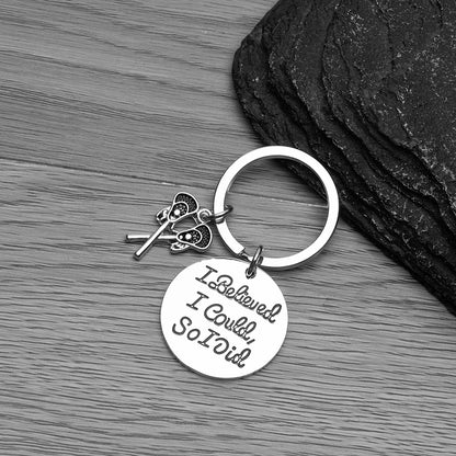 Lacrosse Keychain - I Believed I Could So I Did