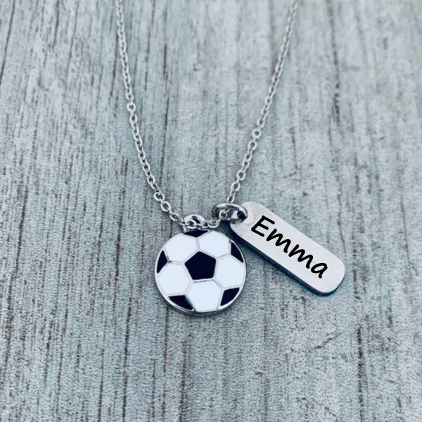 Soccer Engraved Necklace