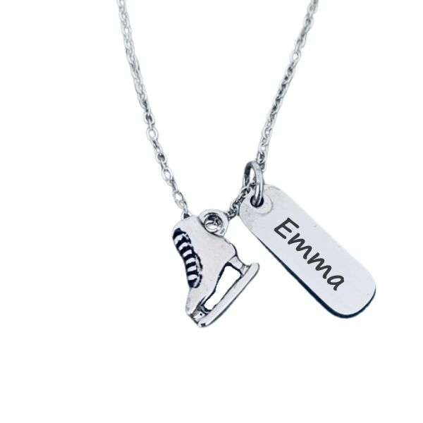 Personalized Engraved Skating Necklace
