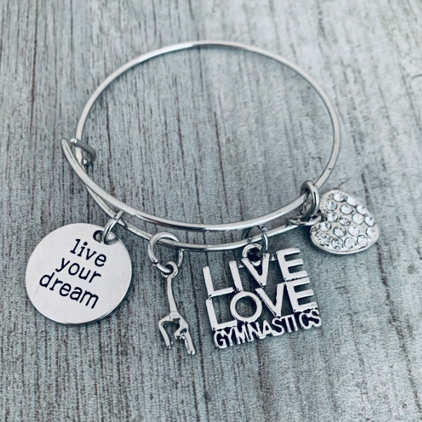 Gymnastics Bangle Bracelet - Live Your Dream