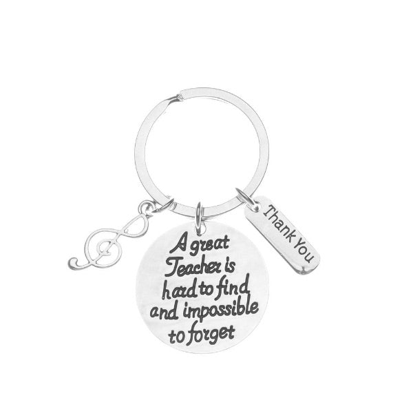 Music Great Teacher Is Hard to Find Keychain