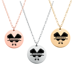 Engraved Pickleball Necklace