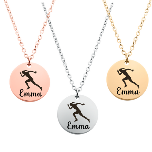 Engraved Running Necklace