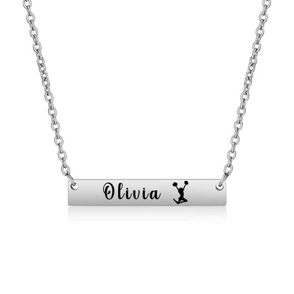 Personalized Cheer Bar Necklace