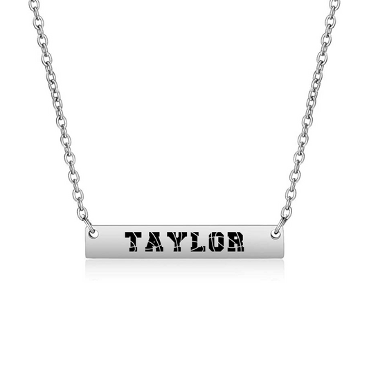 Personalized Basketball Bar Necklace