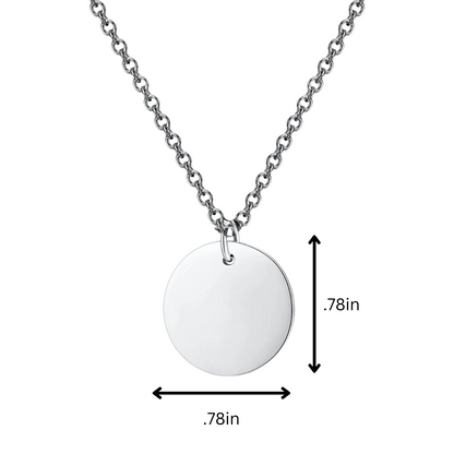 Engraved Ballet Round Necklace