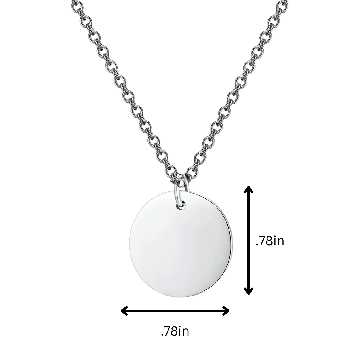 Volleyball Engraved Stainless Steel Necklace