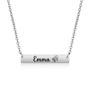 Personalized Piano Bar Necklace
