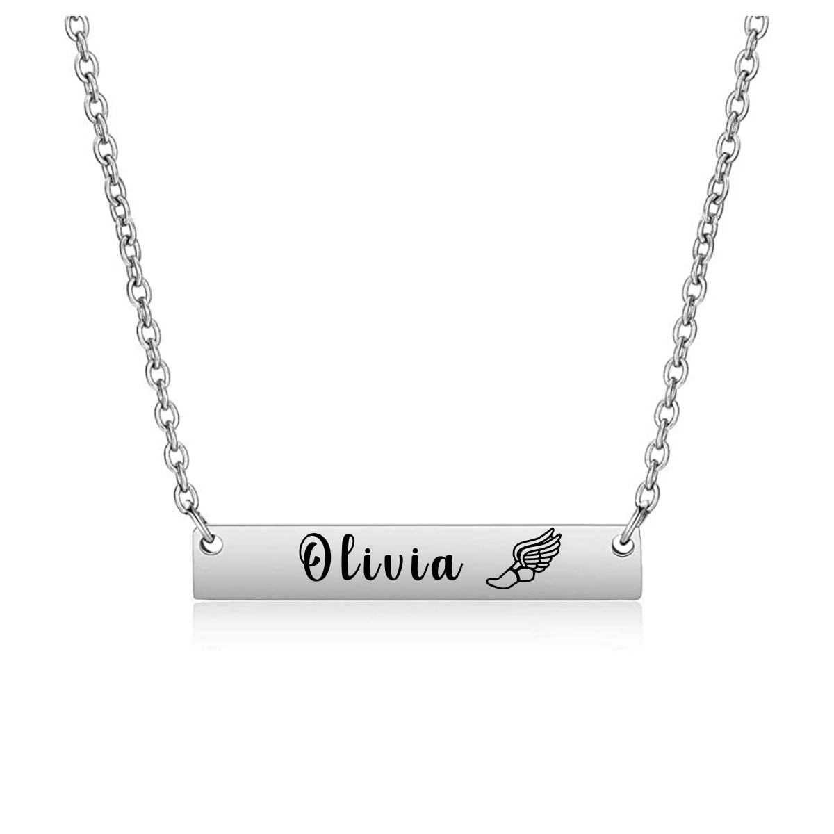 Running Track and Field Bar Necklace