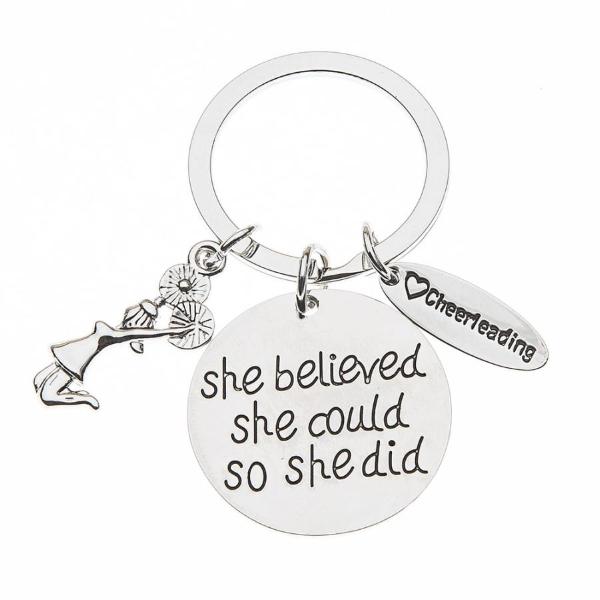 Cheer She Believed She Could So She Did Keychain - Sportybella
