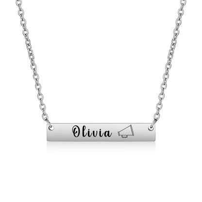 Personalized Cheer Bar Necklace- Pick Style