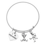 Girls Field Hockey Bangle Bracelet