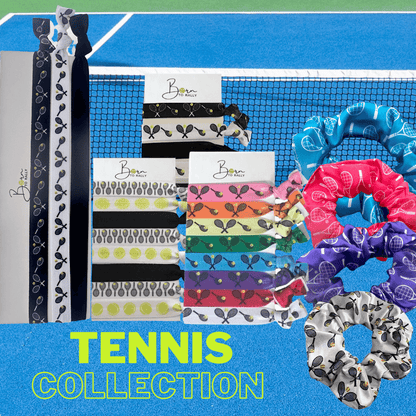 Tennis Scrunchies - 3pc Set