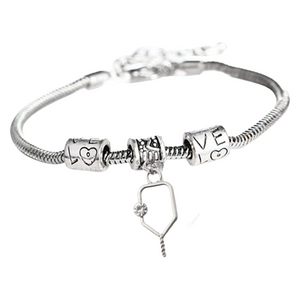 Pickleball Love Charm Bracelet