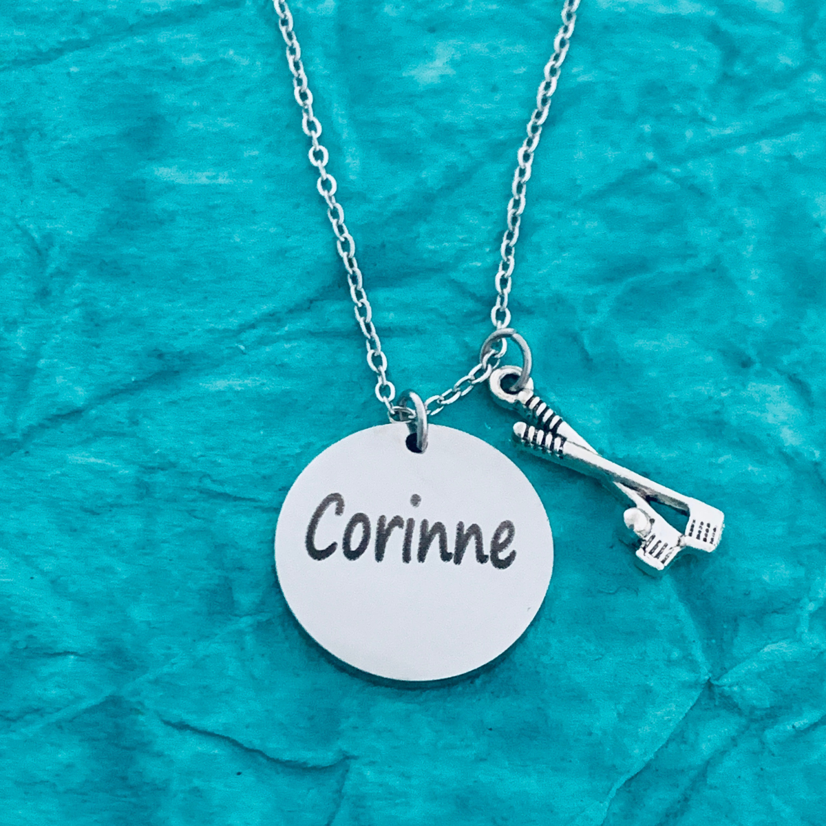 Personalized Engraved Golf Necklace