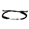 Personalized Engraved Cross Country-Running Bar Rope Bracelet