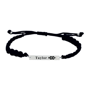 Personalized Engraved Cross Country-Running Bar Rope Bracelet