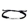 Personalized Engraved Flute Bar Rope Bracelet