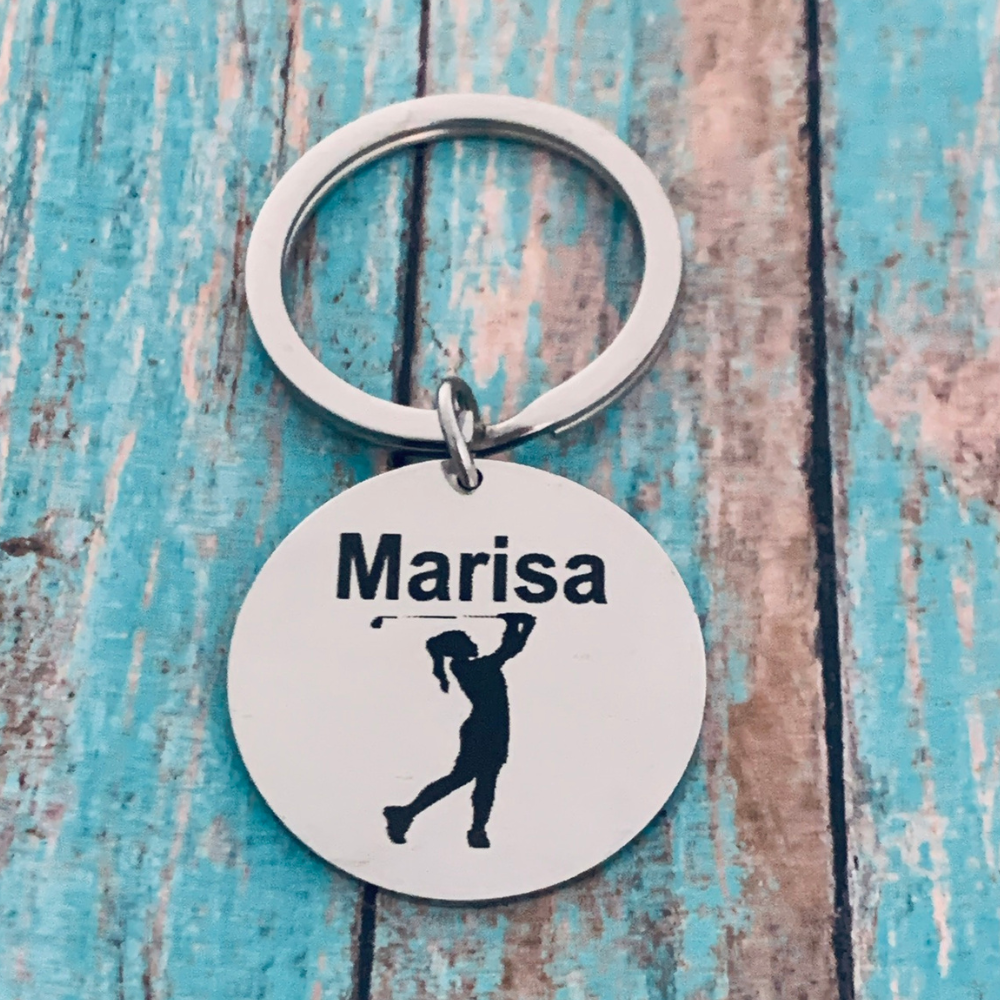women Personalized Golf Keychain