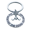 Field Hockey Keychain- She Believed She Could So She Did