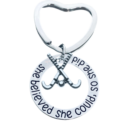 Field Hockey Keychain- She Believed She Could So She Did