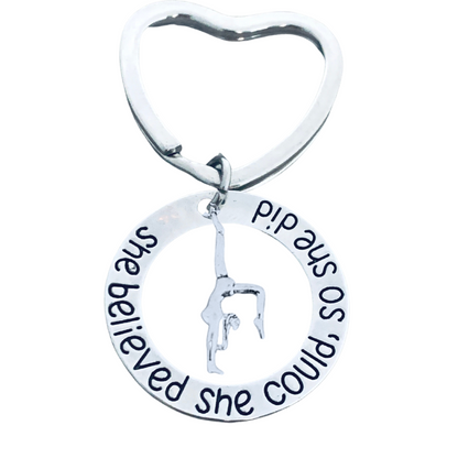 Gymnastics Keychain- She Believed She Could So She Did