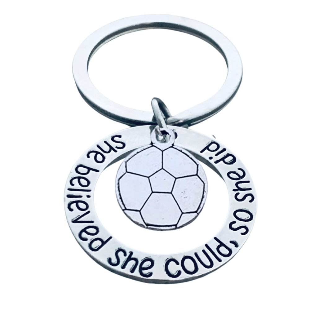 Soccer Keychain- She Believed She Could So She Did