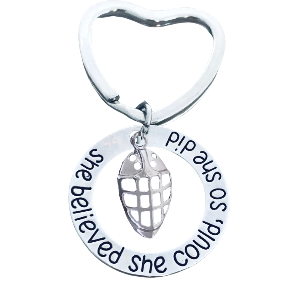 Goalie Keychain- She Believed She Could So She Did