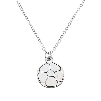 Silver Soccer Ball Necklace