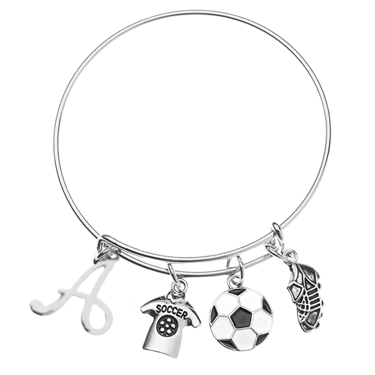 Personalized Soccer Bangle Bracelet